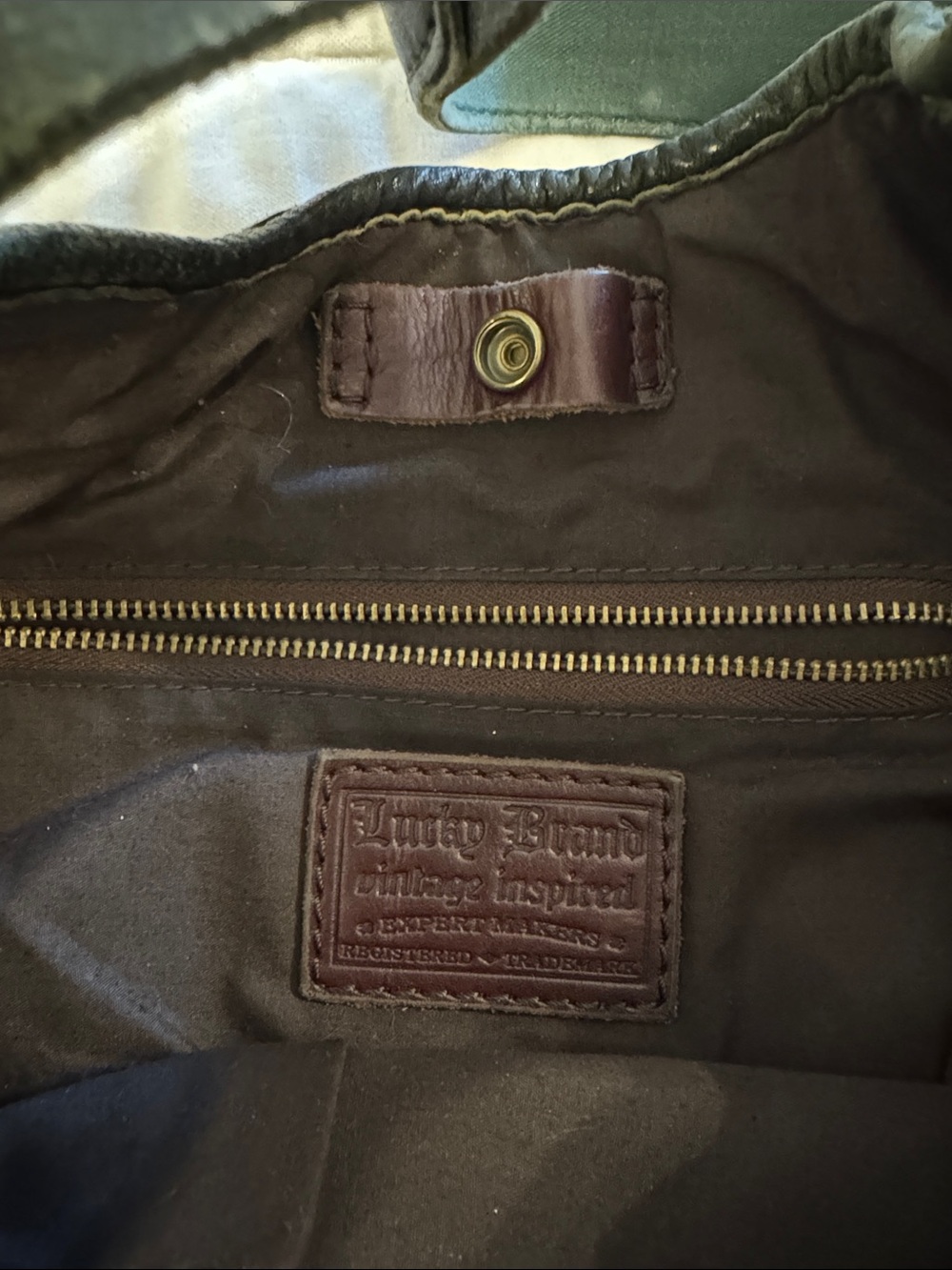 Lucky Brand Dark Green Hex Embossed Shoulder Bag - Picture 3 of 3